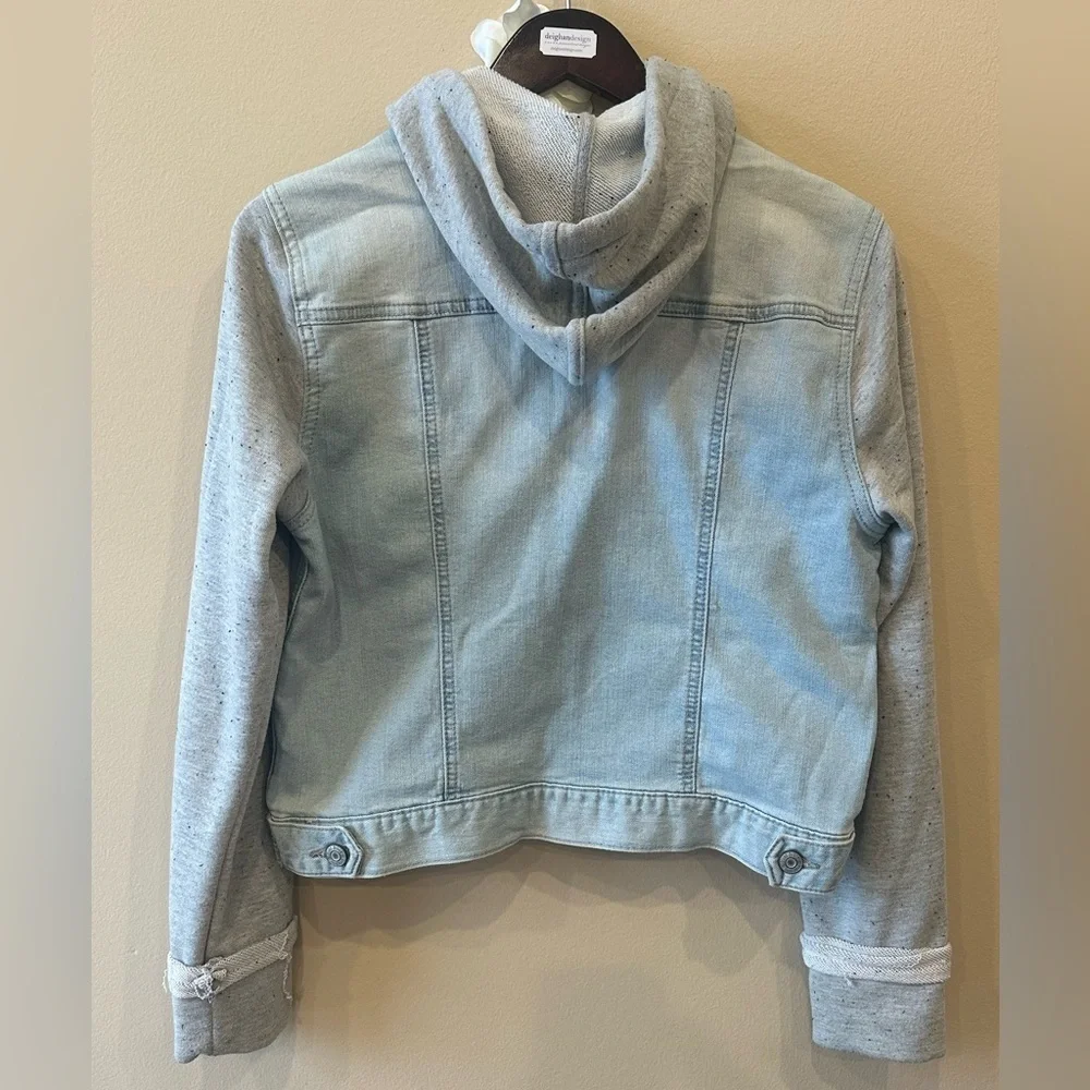 Mudd Denim Hoodie Jacket Y2K Layered Streetwear Tween Girls Youth Large 10-12